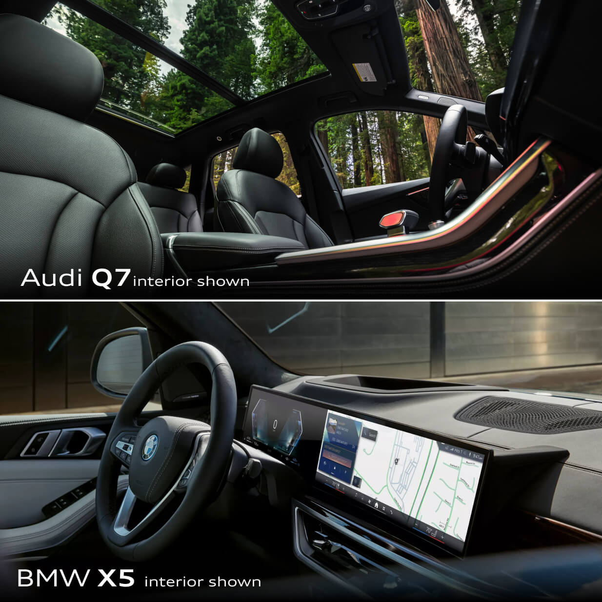 2026 Audi Q7 vs. BMW X5 Interior Tech & Dimensions