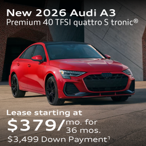 New 2026 Audi A3 Premium 40 TFSI quattro S tronic* Lease starting at $379/mo. for  36 mos. $3,499 Down Payment