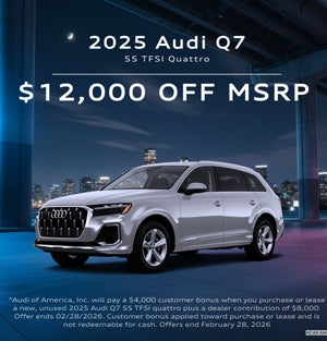 Side view of an Audi.