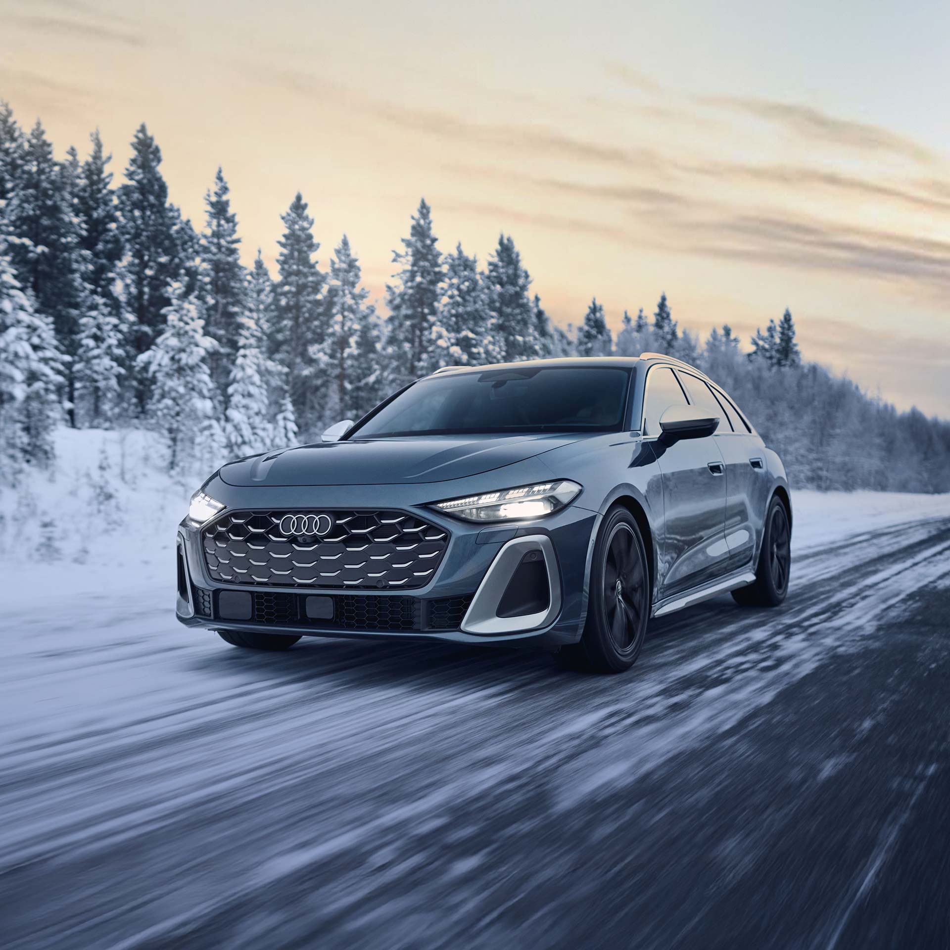 Front profile of an Audi Q3.