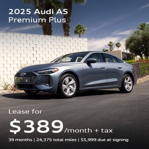 front facing Audi A5 parked