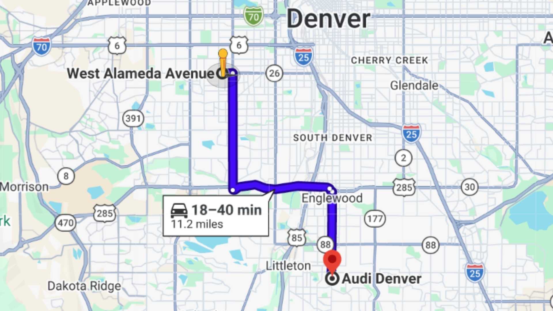 Route 3: West Alameda to South Broadway (alternate for north Lakewood)