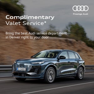 Audi Q6 e-tron on a mountain road