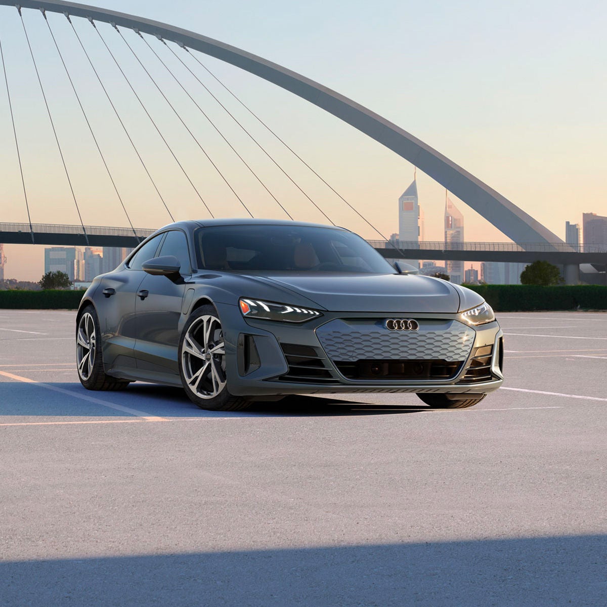 Side profile view of the Audi e-tron GT