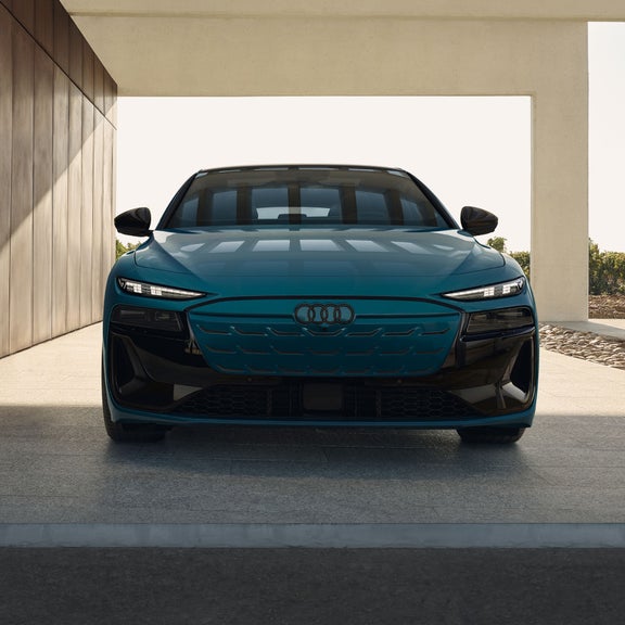 Front view of the Audi S6 Sportback e-tron.