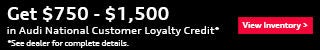 Audi National Customer Loyalty Credit