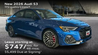 New 2026 Audi S3 TFSI quattro S tronic® Lease starting at $747/mo. for  48 mos $5,499 Due at Signing