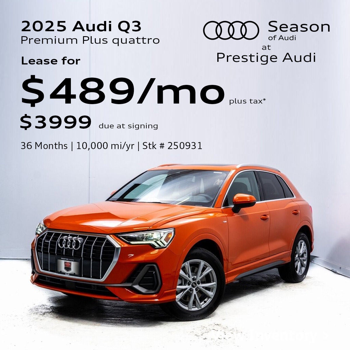 2025 Audi Q3 Lease Offer