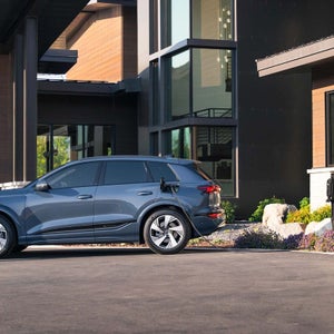 Audi Q6 e-tron side profile — shop Q6 e-tron at Audi Sewickley near Pittsburgh