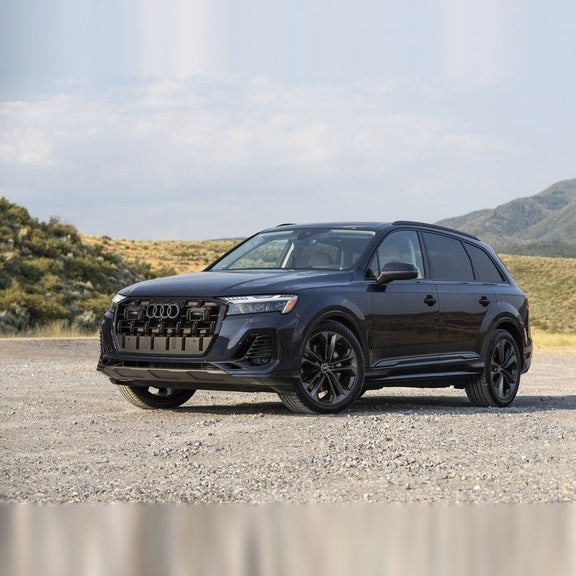 2026 Audi Q7 front driving mountain road at Audi Sewickley near Pittsburgh PA