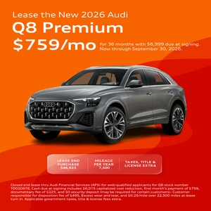 Lease the New 2026 Audi Q8 Premium $759/mo