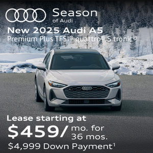 New 2025 Audi A5 quattro® Premium Lease starting at $459/mo. for 36 mos. $4,999 Down Payment*