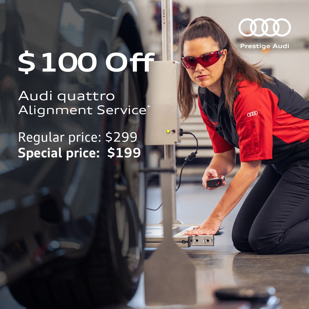$100 Off an Audi quattro Alignment Service
