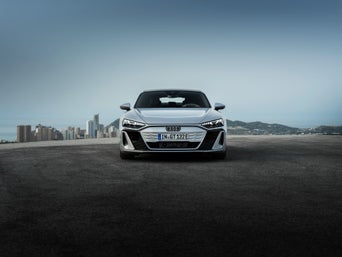 Q6 etron front view on the road