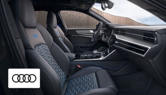 RS6 Audi Estate parked at Audi Dayton, highlighting luxury styling and aggressive details