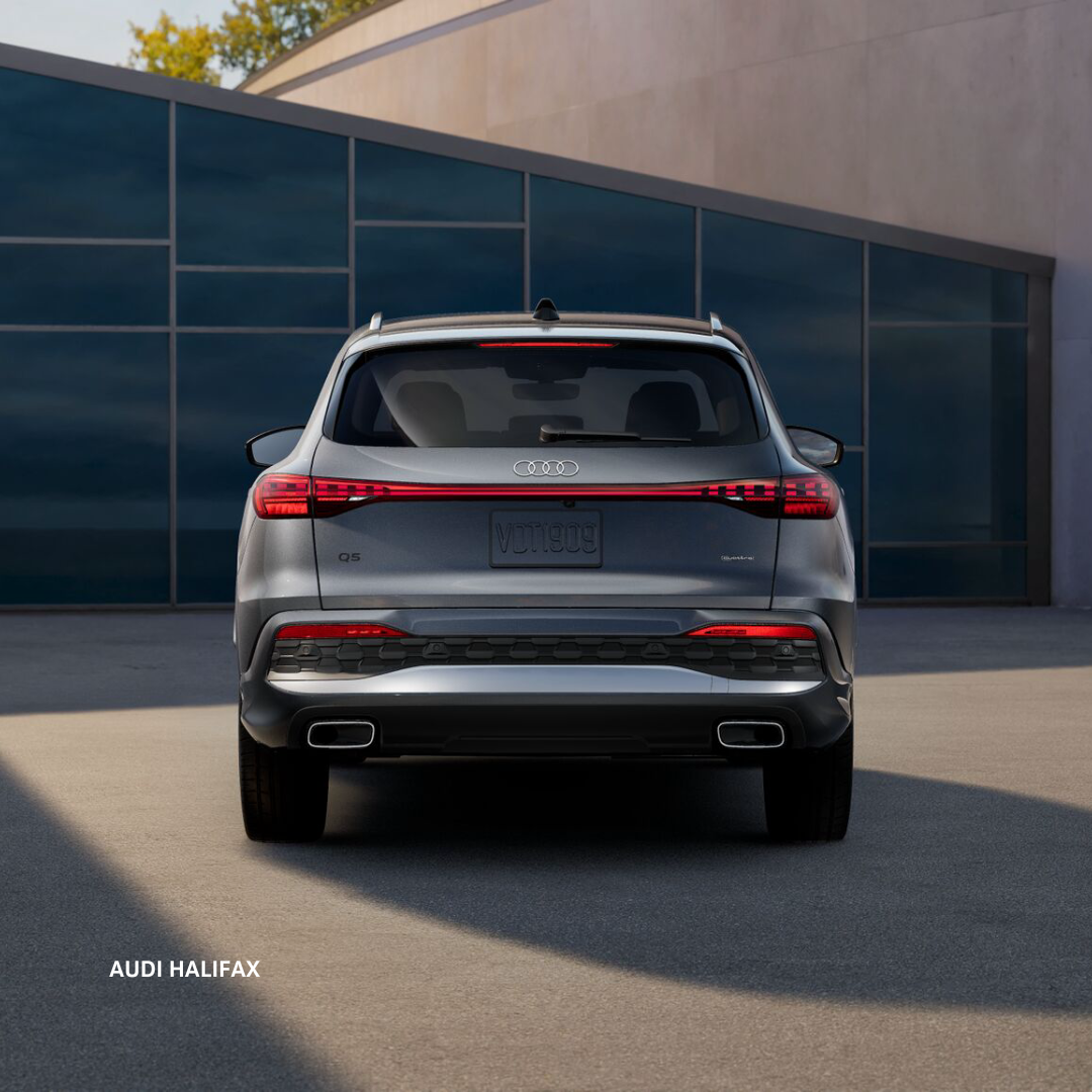 view of an Audi Q5 SUV parked.