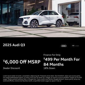 Side view of an Audi Q3 parked