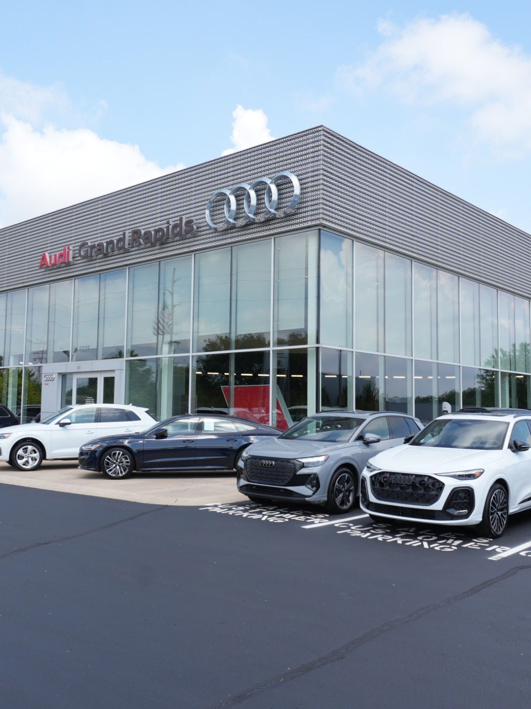 Profile view of Audi Grand Rapids.