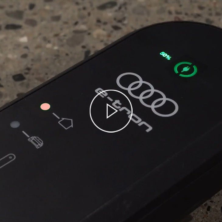 Close up on the control unit in the compact charging system.