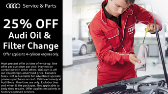 Service technician serving vehicle.