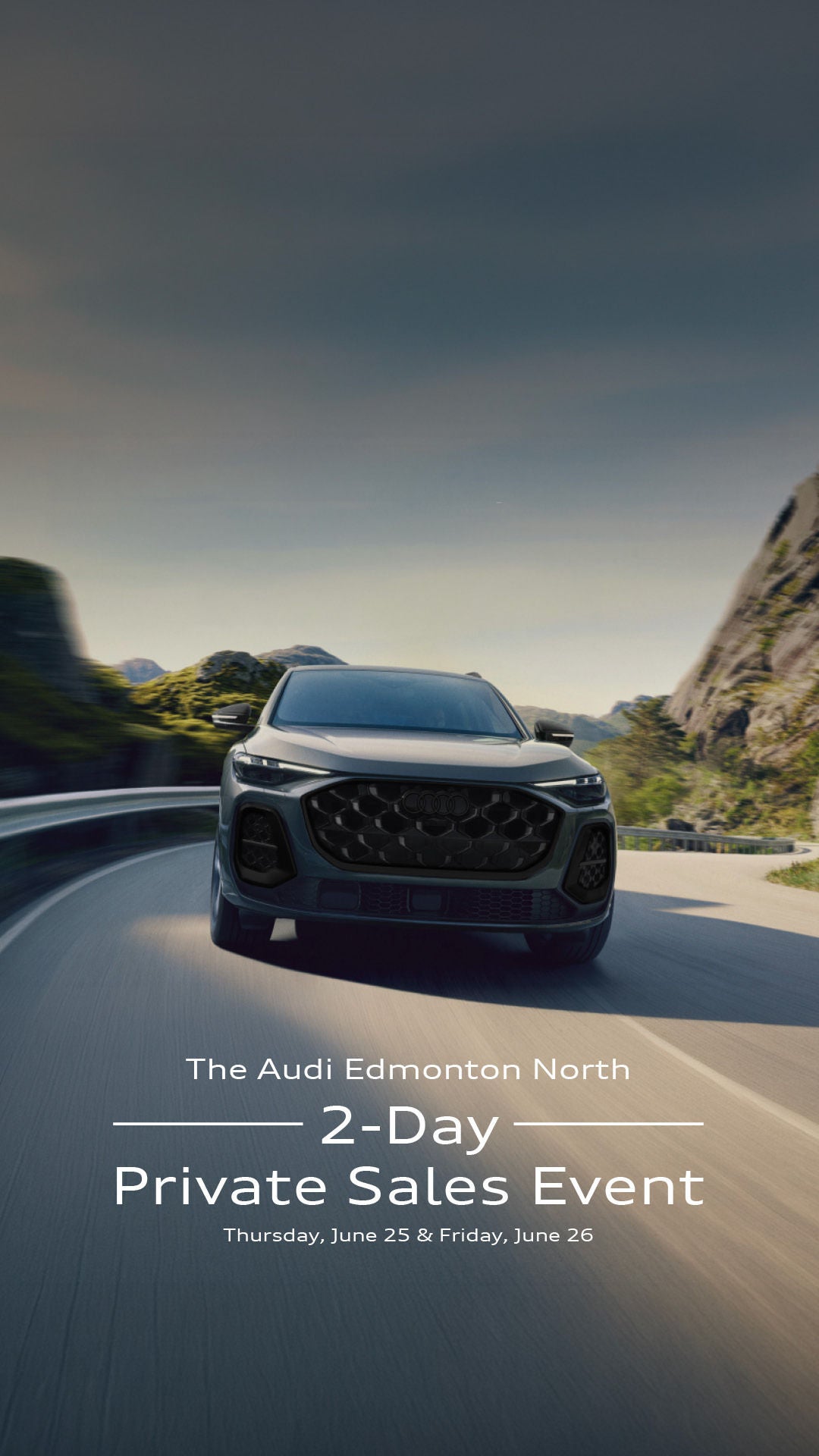 Three Audi cars in profile, side by side.