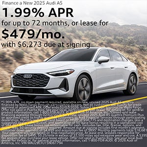 Side view of an Audi.