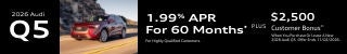 Audi Honolulu 1.99% 2026 Q5 Incentive