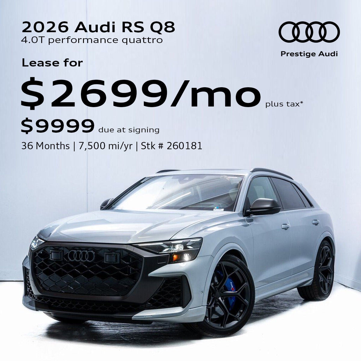 Audi RS Q8 Lease Offer
