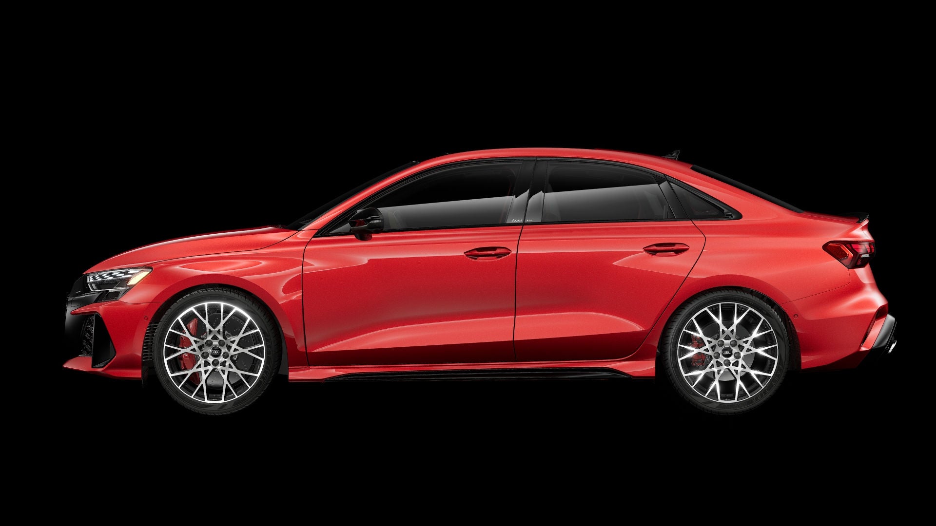 Side-view of the Audi RS 3.