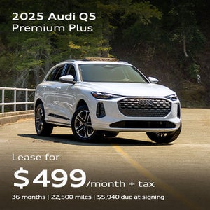 front facing 2025 Audi Q5 driving