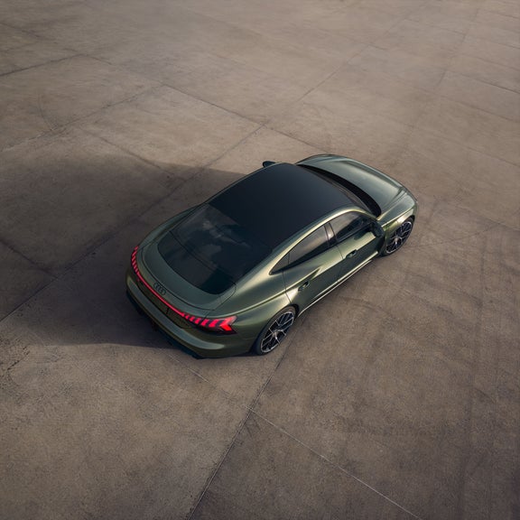 Arial view of the Audi RS e-tron GT. 