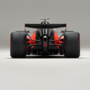 Rear view of the Audi R26 Concept.