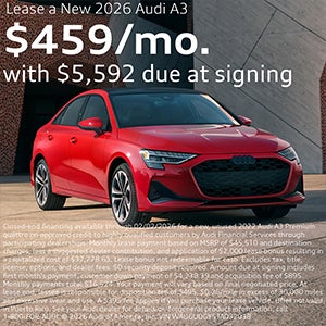 Side view of an Audi.