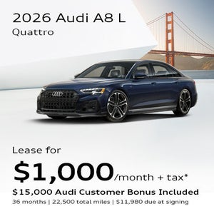 front facing 2026 A8 L parked