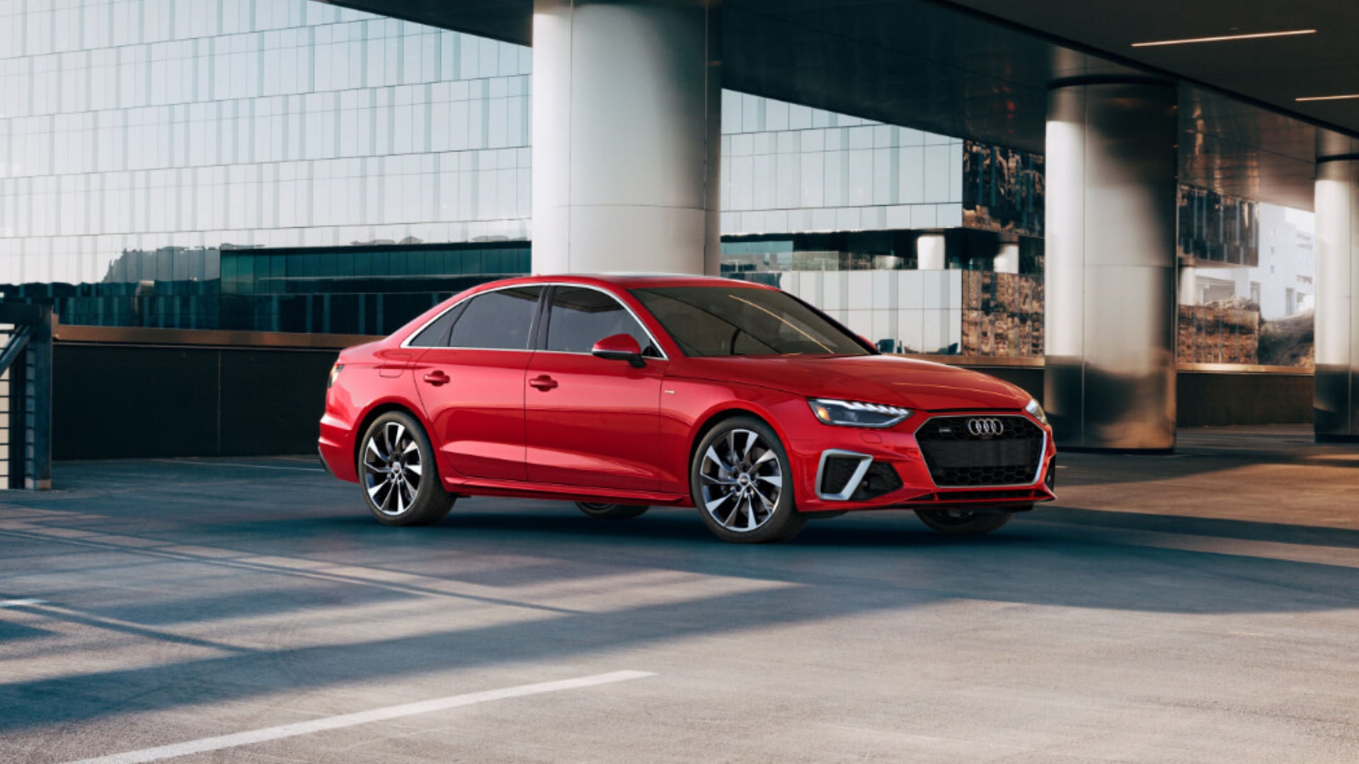 2025 Audi A4 Exterior Parked By An Office Building