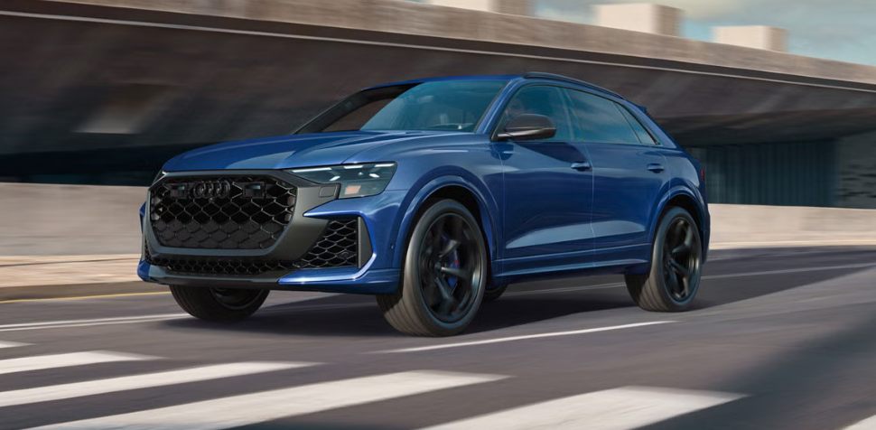 2026 Audi RS Q8 driving on city street