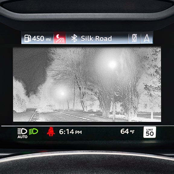 Demonstration of the night vision assistant feature on the Audi e-tron. 