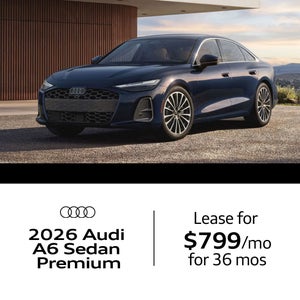 front/side view of 2026 Audi A6 Sedan Premium