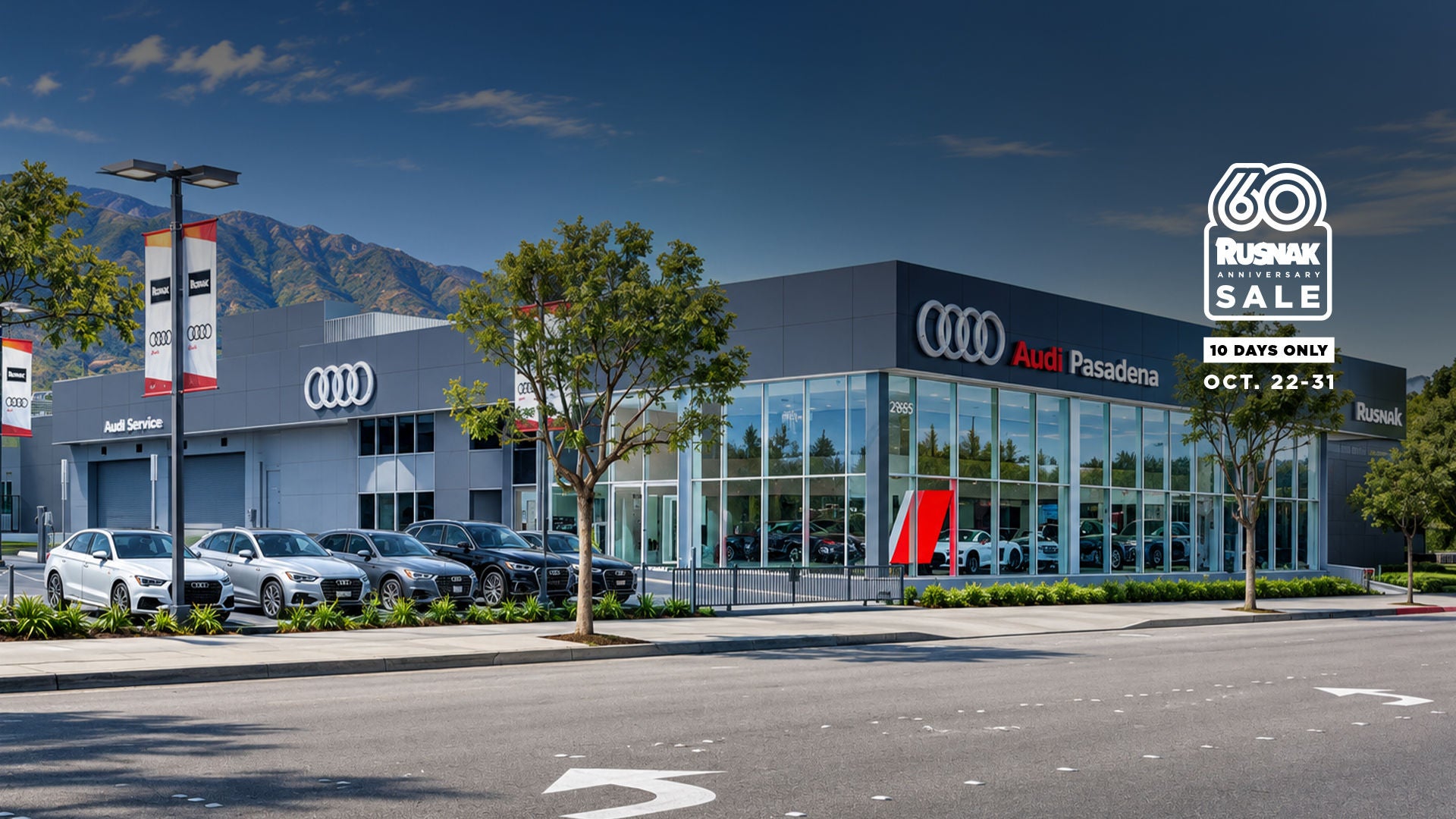 Photo of Audi Pasadena Dealership during a summer day