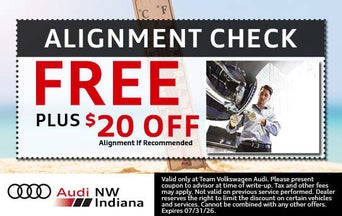 Free Alignment Check plus $20 Off Alignment if Recommended