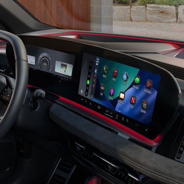 Gros plan du cockpit virtuel Audi de l’Audi&nbsp;SQ6 e-tron.