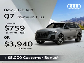 front facing 2026 Audi Q7 45 TFSI parked