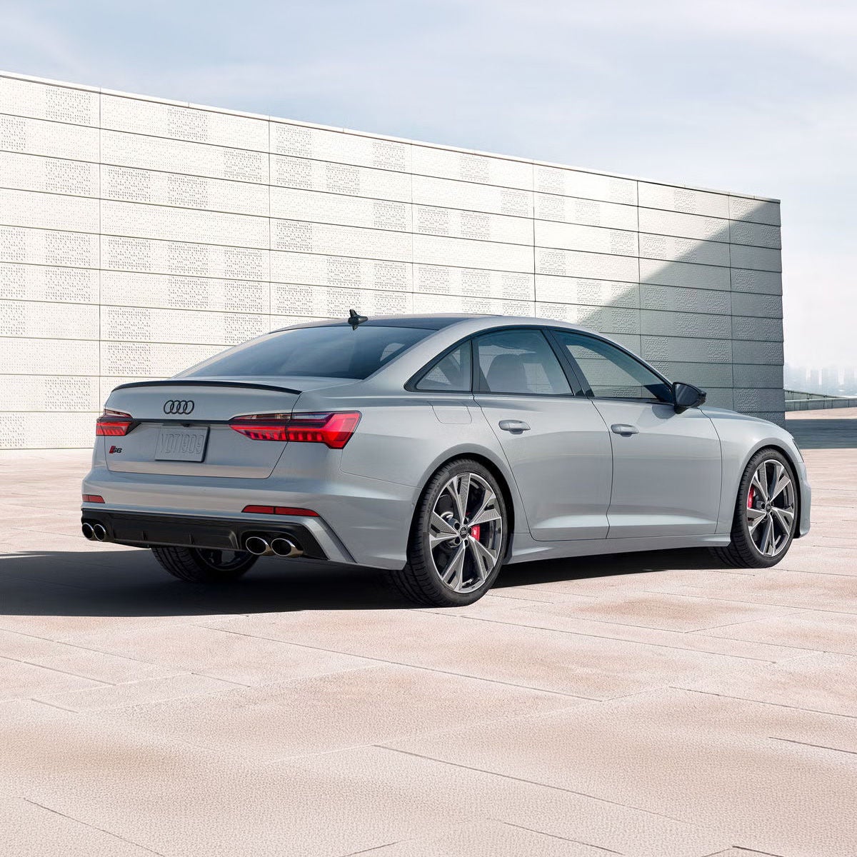 3/4 Rear view of an Audi Sedan