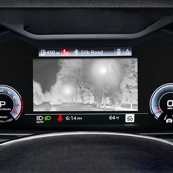 Night vision technology in the Audi SQ8.