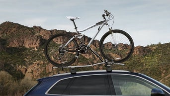 Bike on top of an Audi Q5. 