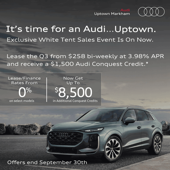 It's time for an Audi, Exclusive white tent event