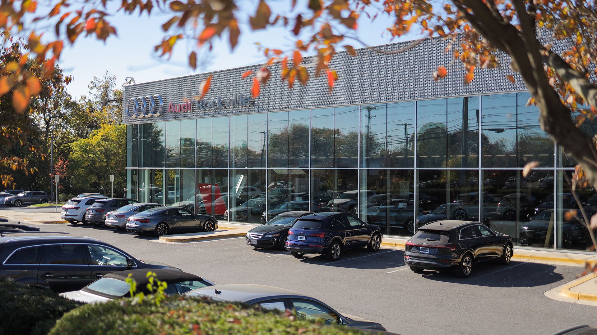 Exterior view of the Audi Rockville dealership.