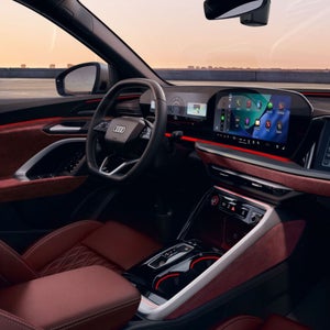 Passenger view of the Audi virtual cockpit.