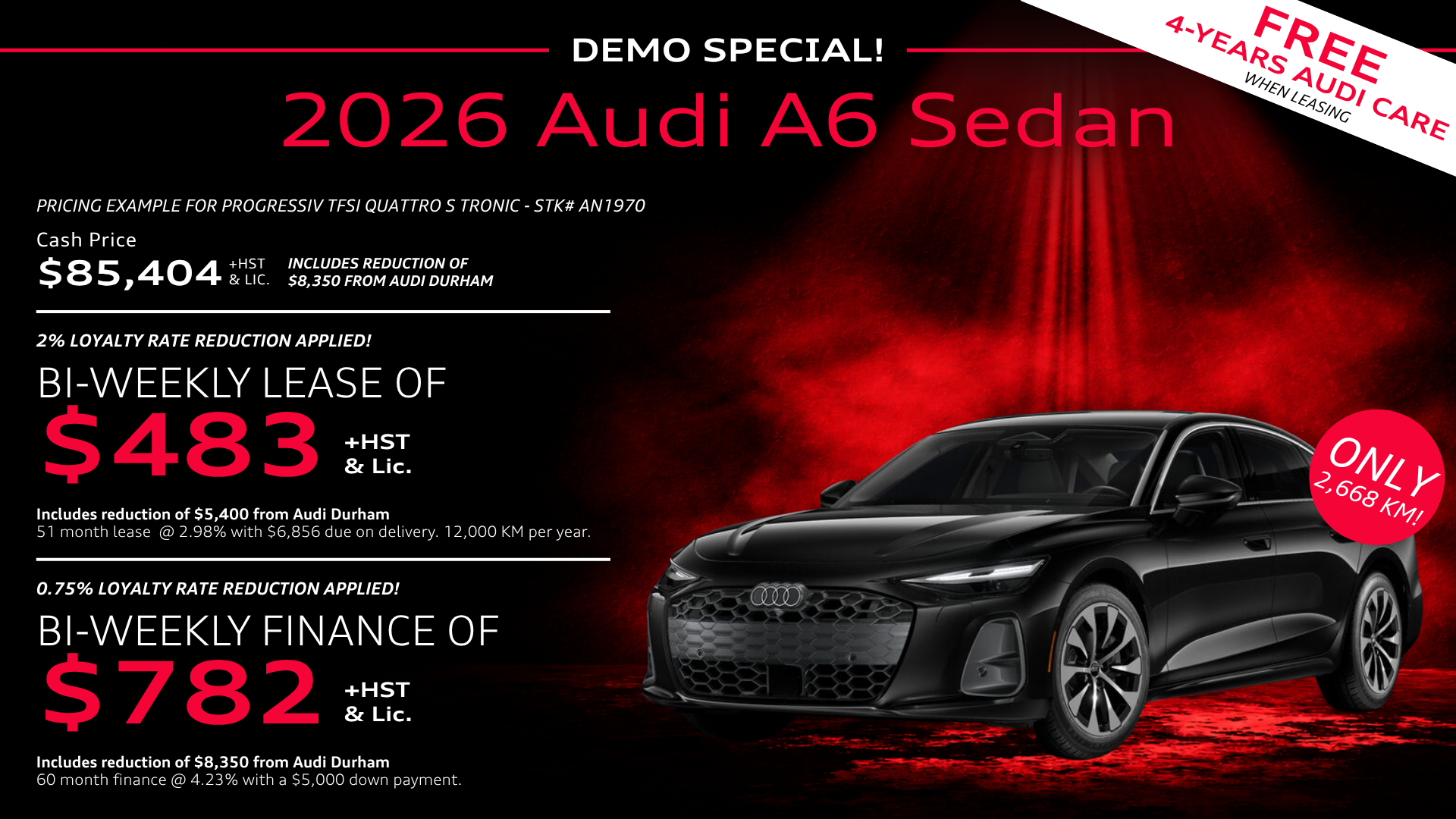 Demo 2026 Audi A6 - AN1970 