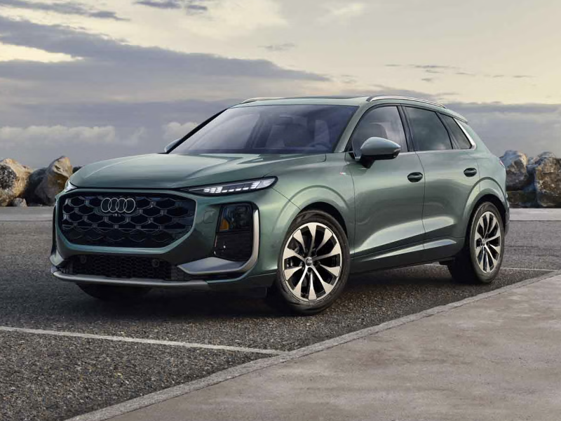 2026 Audi Q3 in metal green parking outdoor showing front view